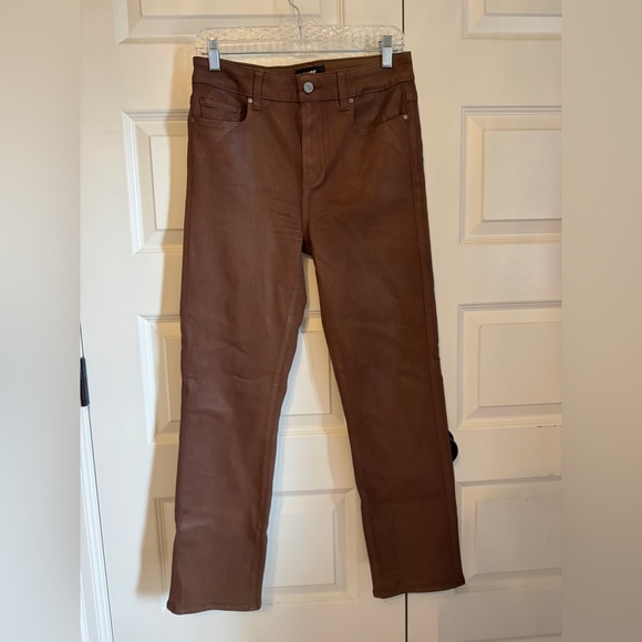 PAIGE Cindy Coated High Waist Ankle Straight Leg Jeans Size 28 - Picture 4 of 6